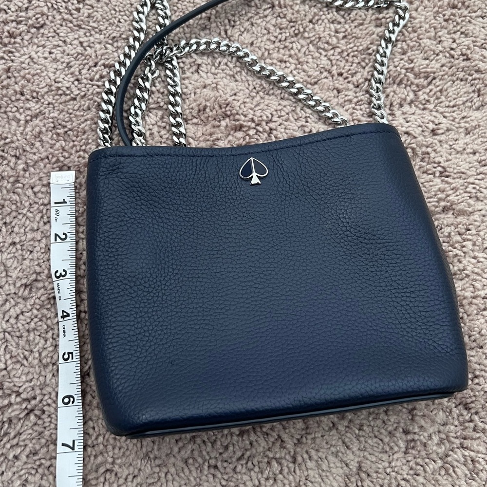 Kate Spade Polly Pebble Navy Blue crossbody chain purse bag - Picture 10 of 10